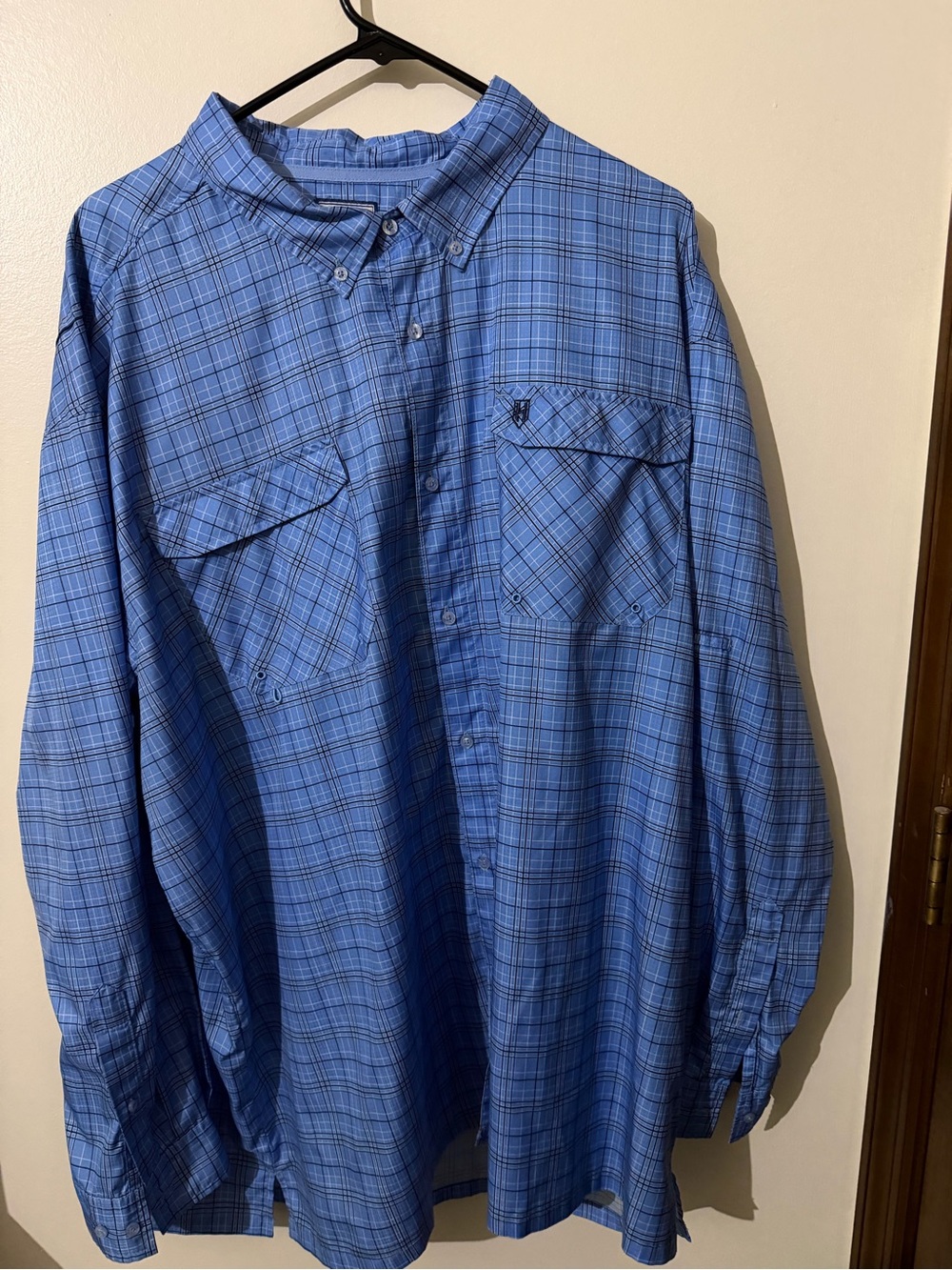 Hey Bo Men's Blue Plaid Button-Up Shirt